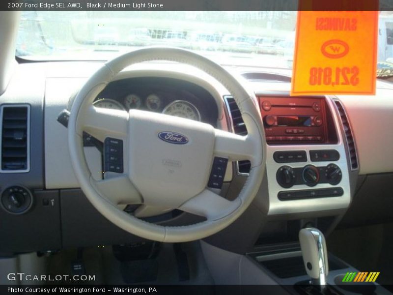 Black / Medium Light Stone 2007 Ford Edge SEL AWD