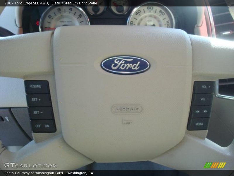Black / Medium Light Stone 2007 Ford Edge SEL AWD