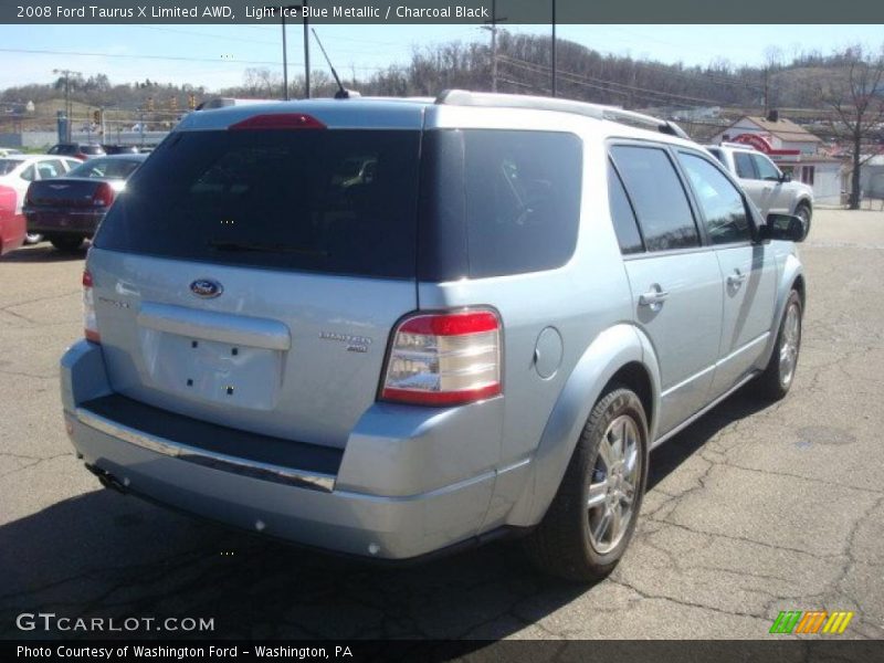Light Ice Blue Metallic / Charcoal Black 2008 Ford Taurus X Limited AWD