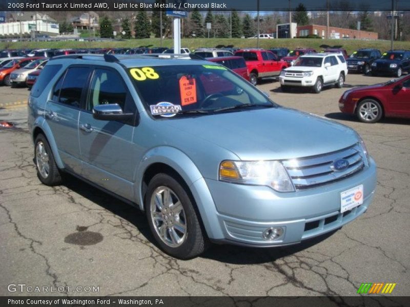Light Ice Blue Metallic / Charcoal Black 2008 Ford Taurus X Limited AWD