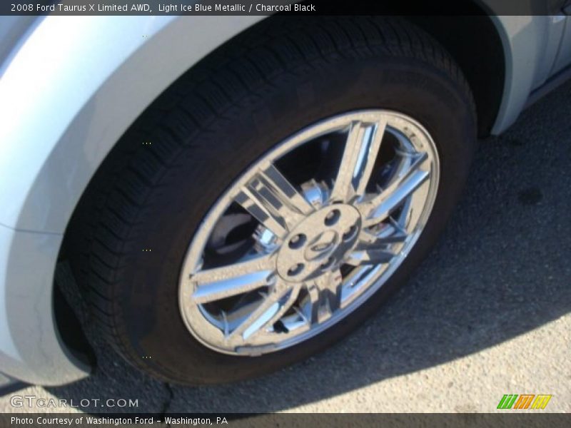 Light Ice Blue Metallic / Charcoal Black 2008 Ford Taurus X Limited AWD