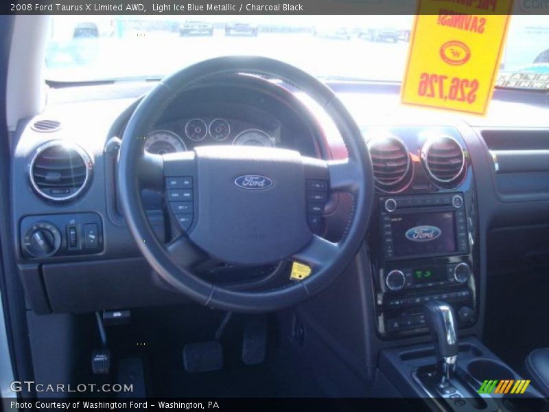 Light Ice Blue Metallic / Charcoal Black 2008 Ford Taurus X Limited AWD