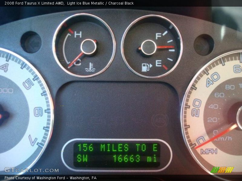 Light Ice Blue Metallic / Charcoal Black 2008 Ford Taurus X Limited AWD