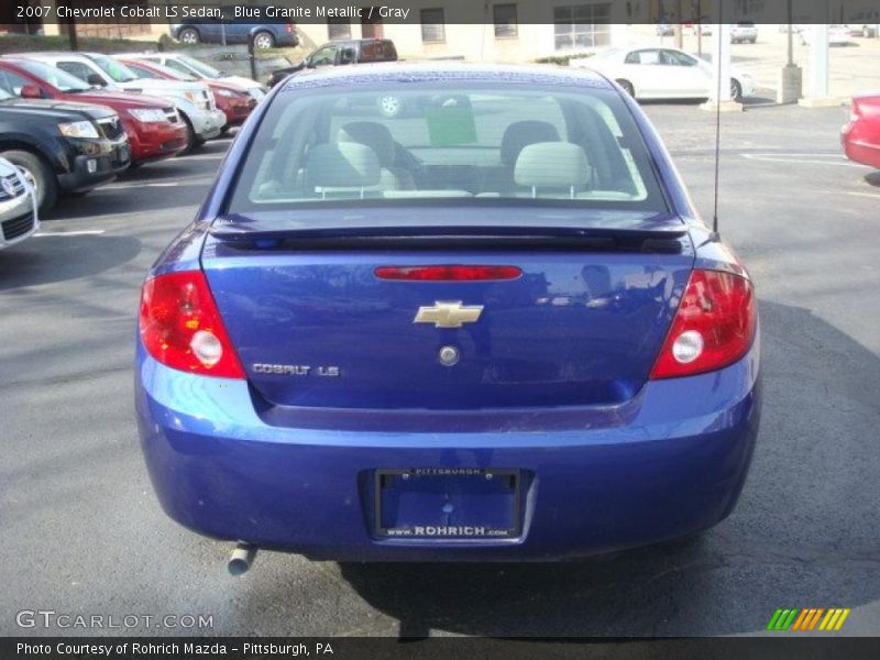 Blue Granite Metallic / Gray 2007 Chevrolet Cobalt LS Sedan