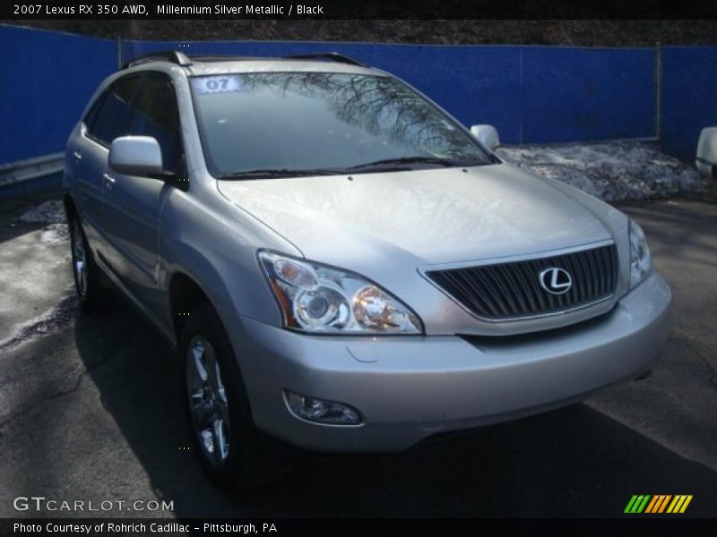 Millennium Silver Metallic / Black 2007 Lexus RX 350 AWD