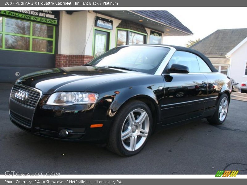 Brilliant Black / Platinum 2007 Audi A4 2.0T quattro Cabriolet