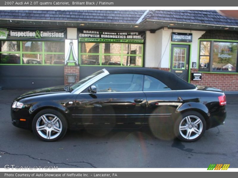 Brilliant Black / Platinum 2007 Audi A4 2.0T quattro Cabriolet