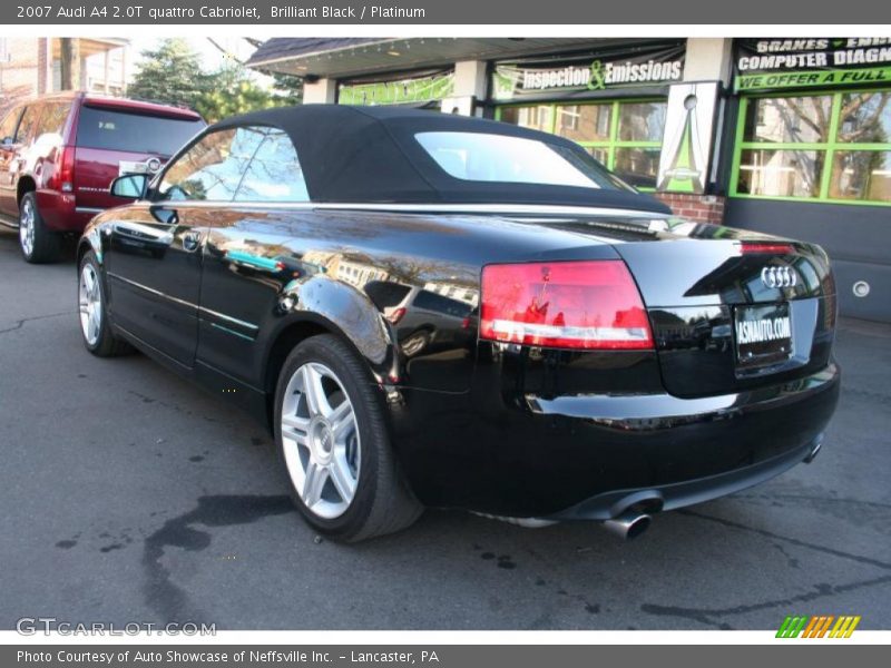 Brilliant Black / Platinum 2007 Audi A4 2.0T quattro Cabriolet