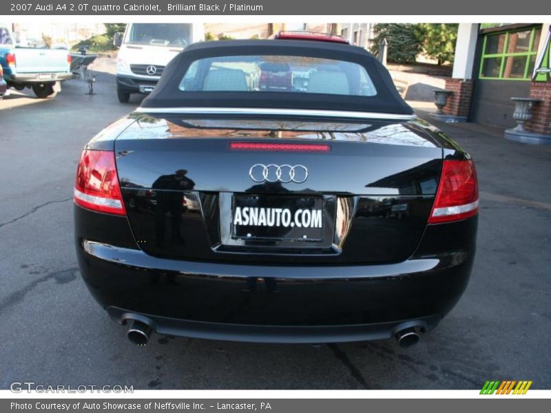 Brilliant Black / Platinum 2007 Audi A4 2.0T quattro Cabriolet