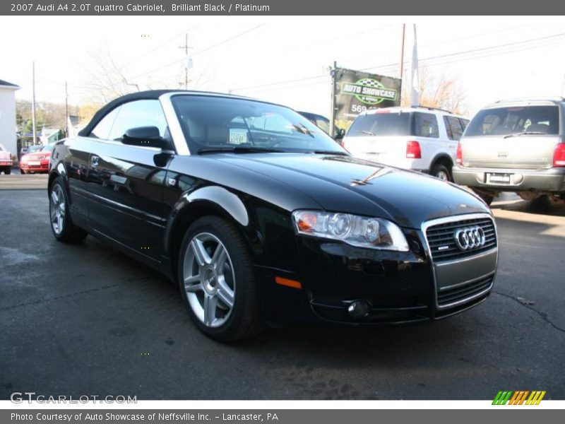 Brilliant Black / Platinum 2007 Audi A4 2.0T quattro Cabriolet