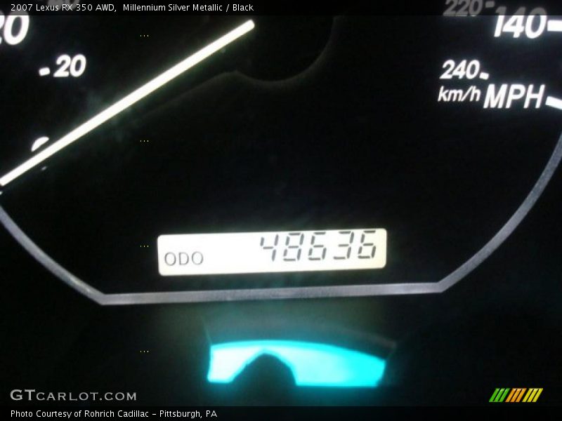 Millennium Silver Metallic / Black 2007 Lexus RX 350 AWD