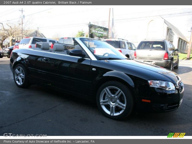 Brilliant Black / Platinum 2007 Audi A4 2.0T quattro Cabriolet