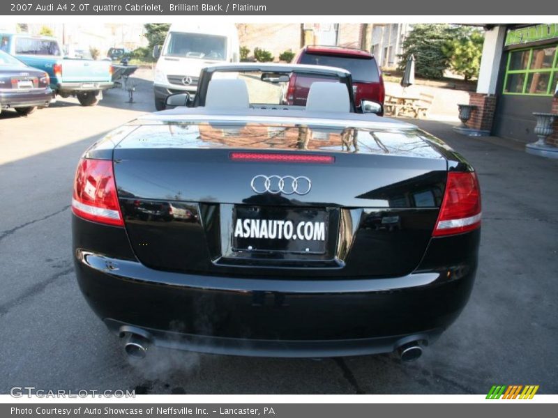 Brilliant Black / Platinum 2007 Audi A4 2.0T quattro Cabriolet