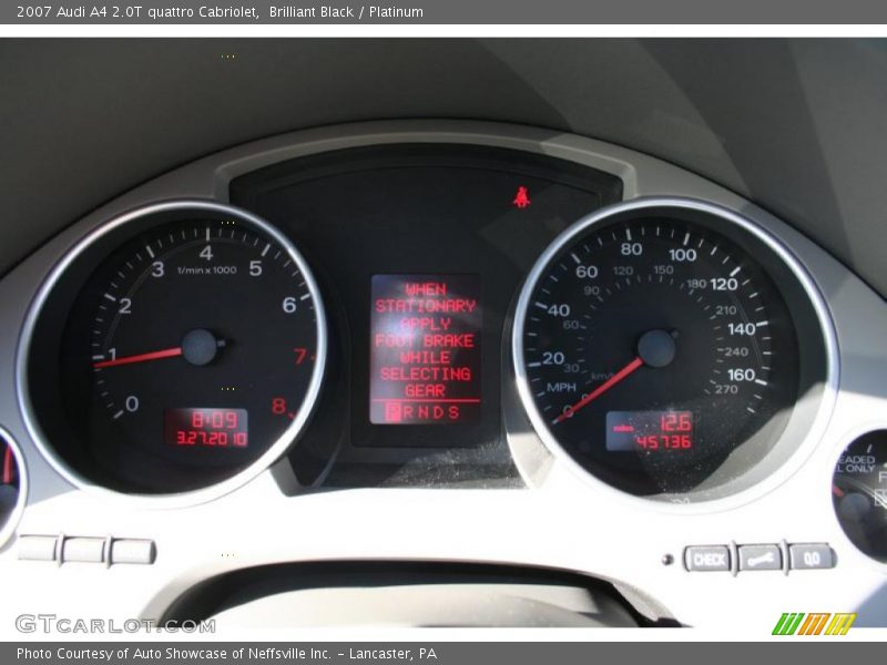 Brilliant Black / Platinum 2007 Audi A4 2.0T quattro Cabriolet