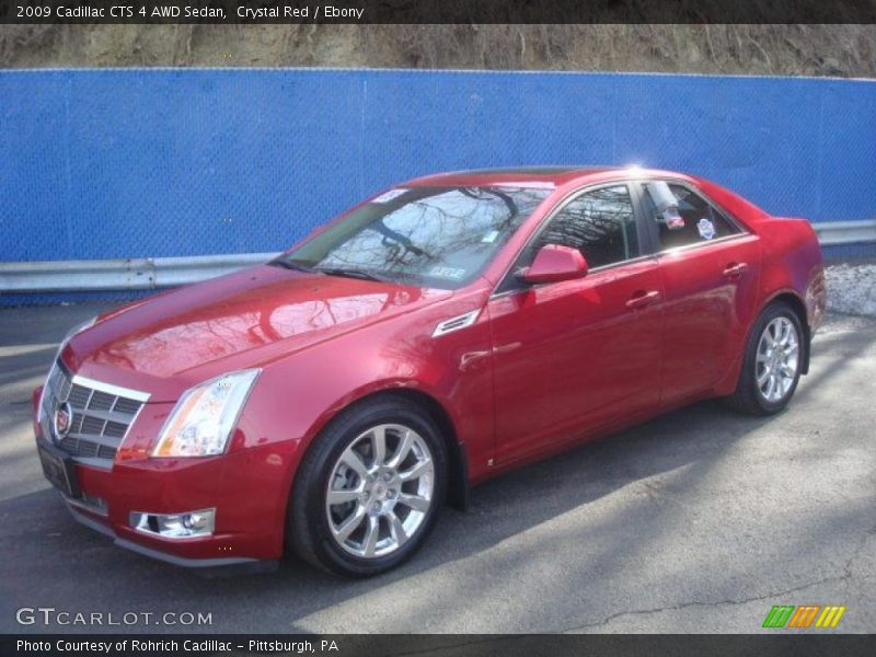 Crystal Red / Ebony 2009 Cadillac CTS 4 AWD Sedan