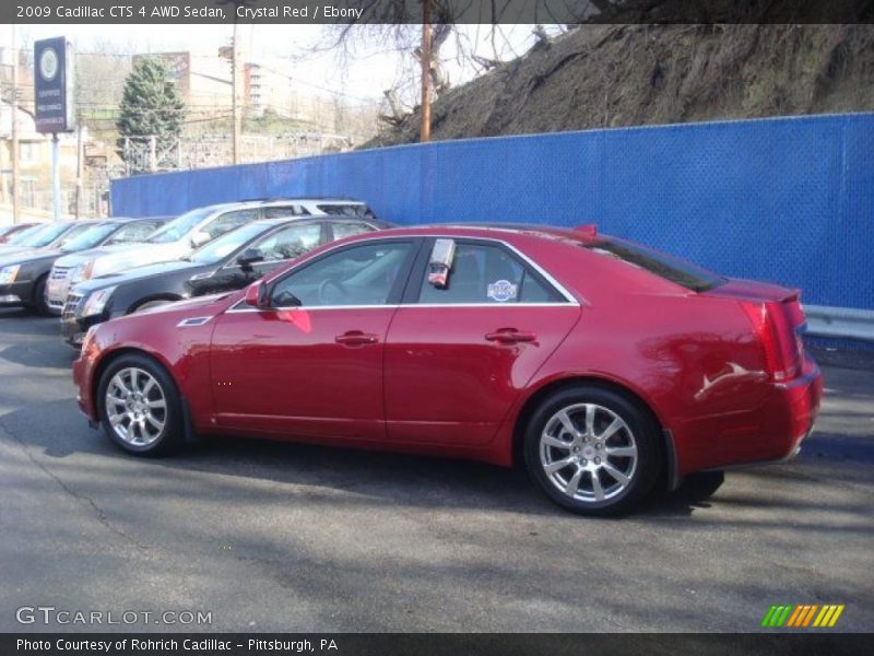 Crystal Red / Ebony 2009 Cadillac CTS 4 AWD Sedan