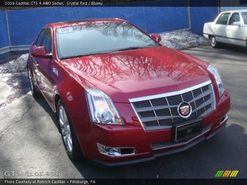 Crystal Red / Ebony 2009 Cadillac CTS 4 AWD Sedan
