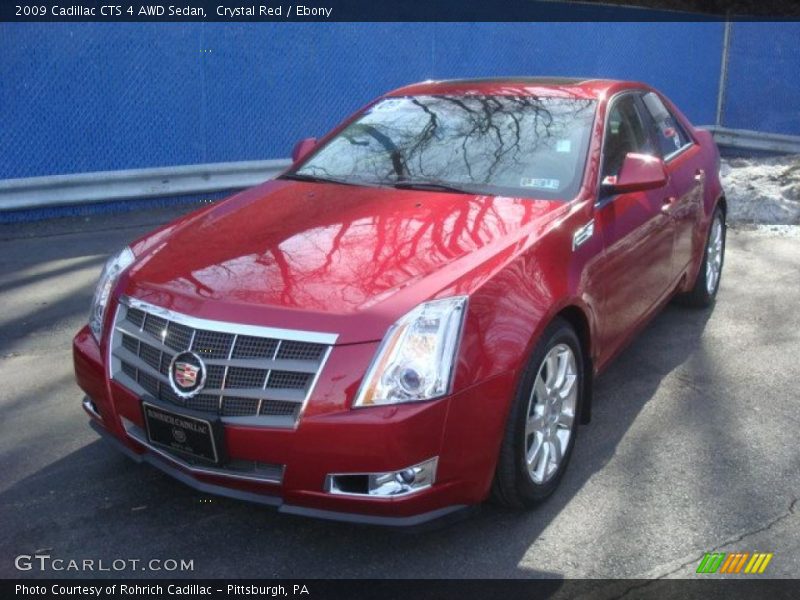 Crystal Red / Ebony 2009 Cadillac CTS 4 AWD Sedan