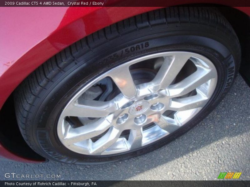 Crystal Red / Ebony 2009 Cadillac CTS 4 AWD Sedan