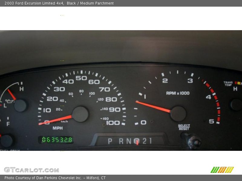 Black / Medium Parchment 2003 Ford Excursion Limited 4x4