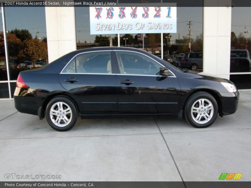 Nighthawk Black Pearl / Ivory 2007 Honda Accord SE Sedan