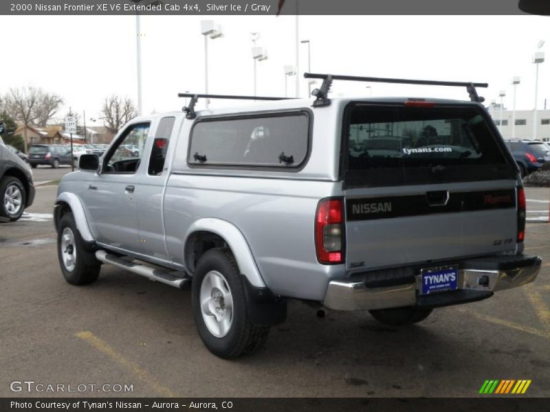 Silver Ice / Gray 2000 Nissan Frontier XE V6 Extended Cab 4x4