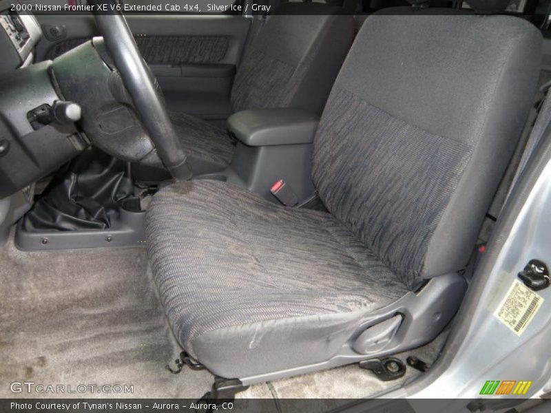 Silver Ice / Gray 2000 Nissan Frontier XE V6 Extended Cab 4x4