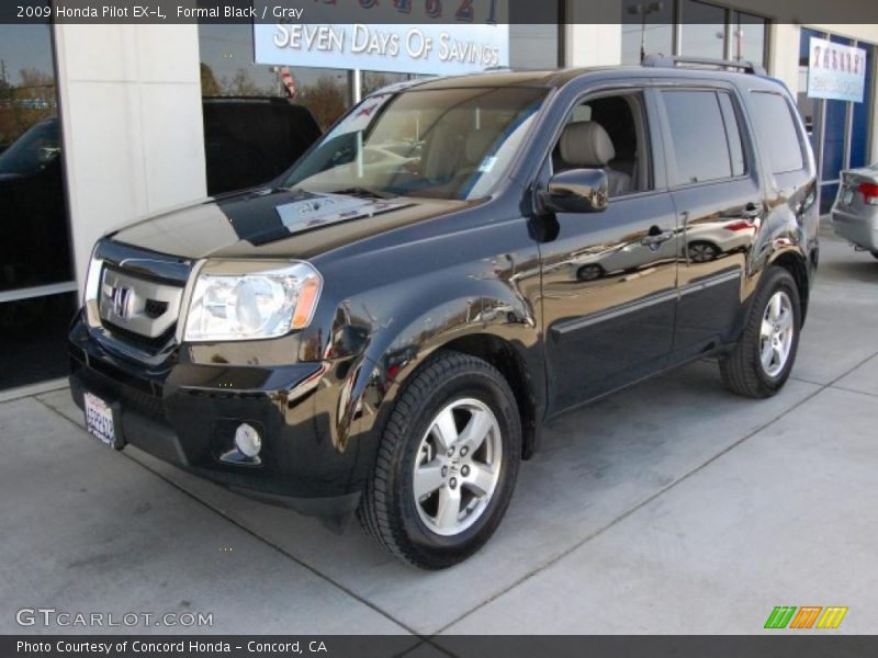 Formal Black / Gray 2009 Honda Pilot EX-L