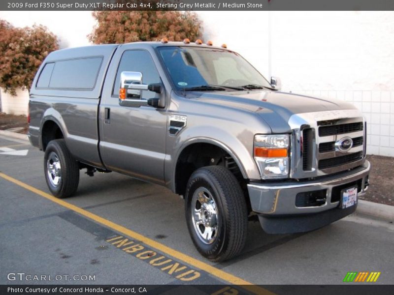 Sterling Grey Metallic / Medium Stone 2009 Ford F350 Super Duty XLT Regular Cab 4x4