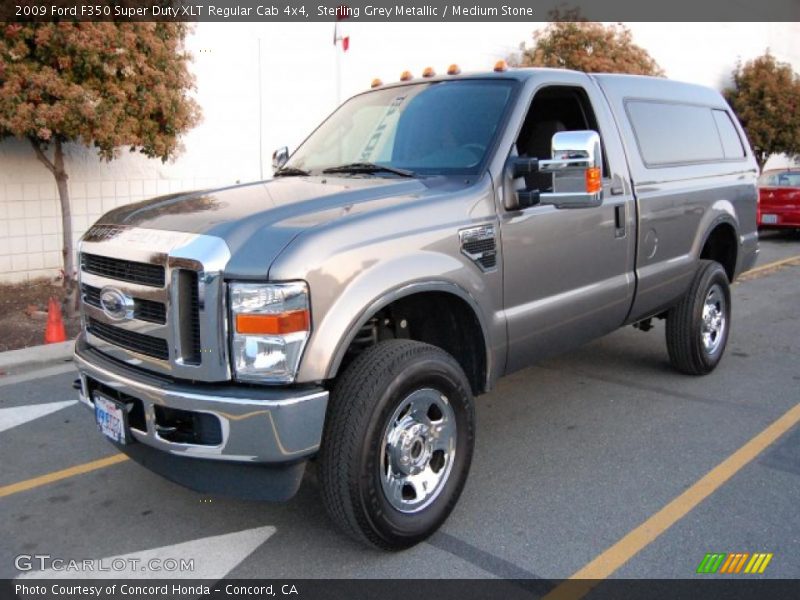 Sterling Grey Metallic / Medium Stone 2009 Ford F350 Super Duty XLT Regular Cab 4x4