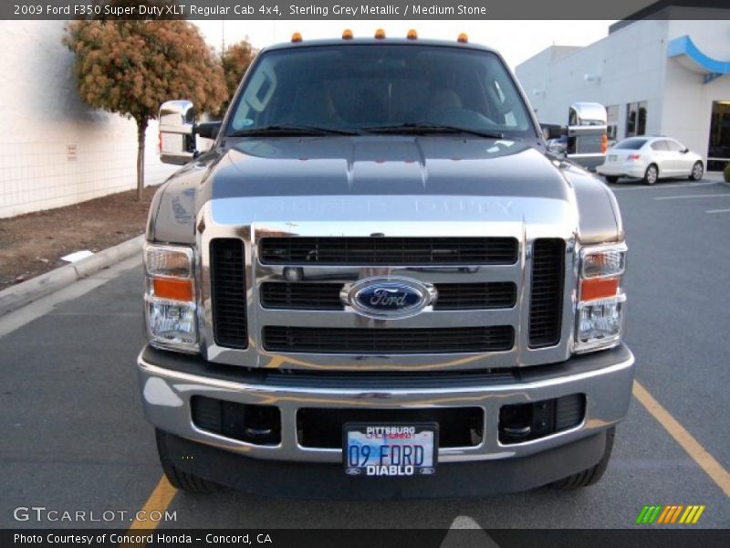 Sterling Grey Metallic / Medium Stone 2009 Ford F350 Super Duty XLT Regular Cab 4x4