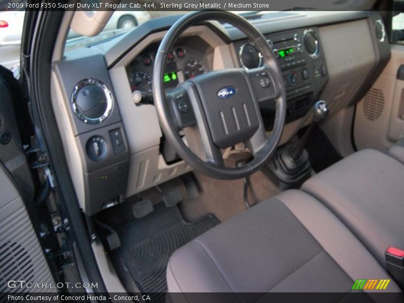 Sterling Grey Metallic / Medium Stone 2009 Ford F350 Super Duty XLT Regular Cab 4x4