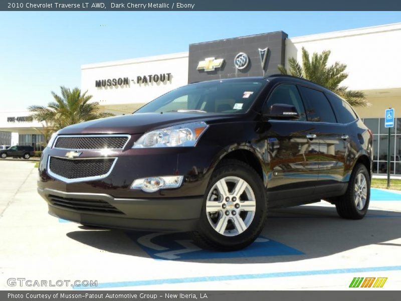 Dark Cherry Metallic / Ebony 2010 Chevrolet Traverse LT AWD