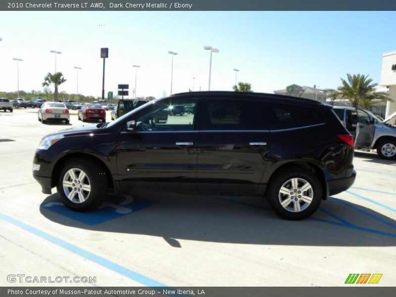 Dark Cherry Metallic / Ebony 2010 Chevrolet Traverse LT AWD