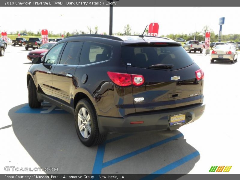 Dark Cherry Metallic / Ebony 2010 Chevrolet Traverse LT AWD