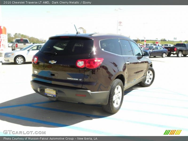 Dark Cherry Metallic / Ebony 2010 Chevrolet Traverse LT AWD