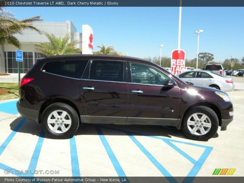 Dark Cherry Metallic / Ebony 2010 Chevrolet Traverse LT AWD