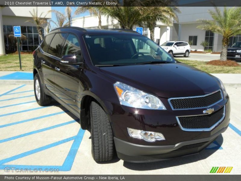Dark Cherry Metallic / Ebony 2010 Chevrolet Traverse LT AWD