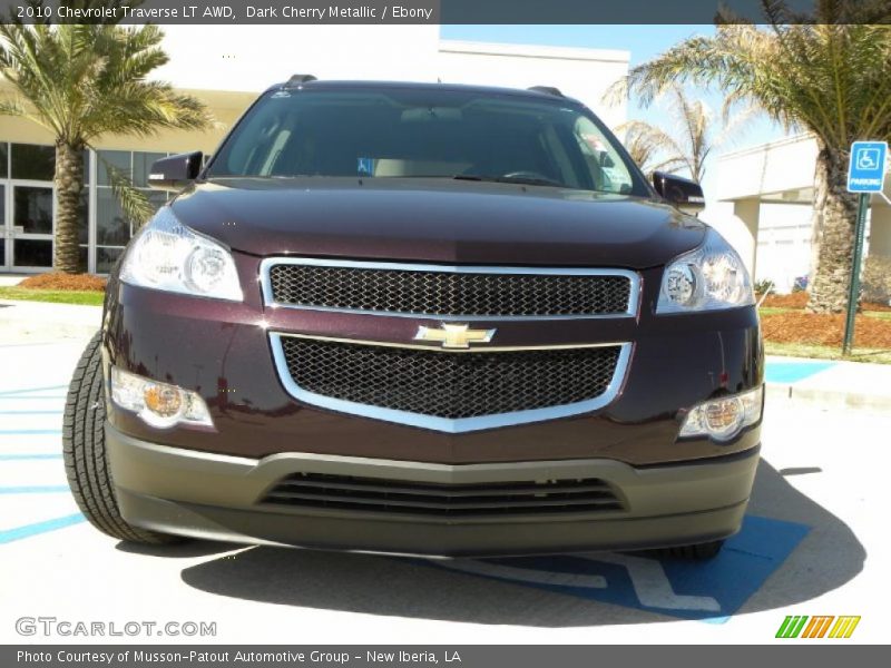 Dark Cherry Metallic / Ebony 2010 Chevrolet Traverse LT AWD