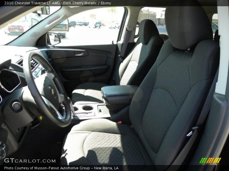 Dark Cherry Metallic / Ebony 2010 Chevrolet Traverse LT AWD