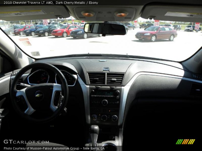 Dark Cherry Metallic / Ebony 2010 Chevrolet Traverse LT AWD