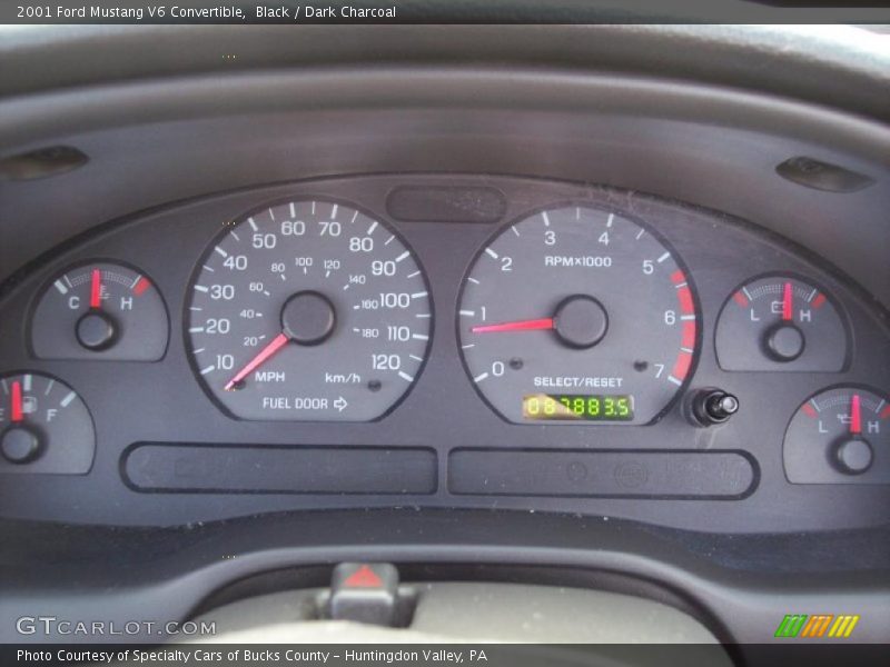 Black / Dark Charcoal 2001 Ford Mustang V6 Convertible