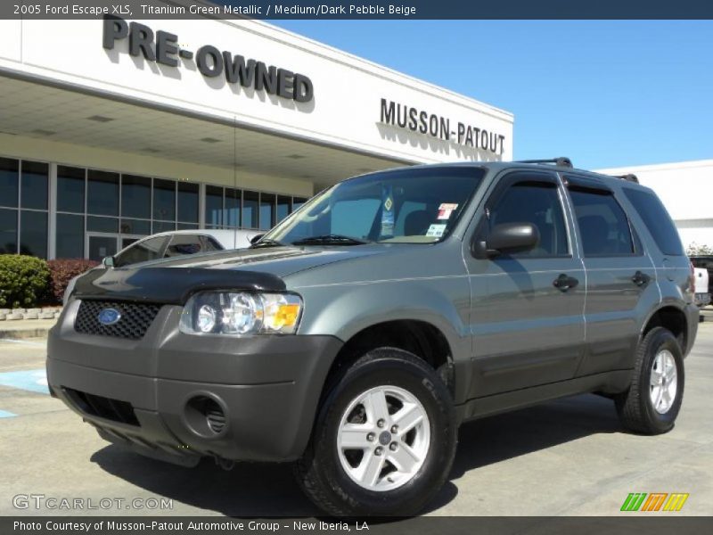 Titanium Green Metallic / Medium/Dark Pebble Beige 2005 Ford Escape XLS