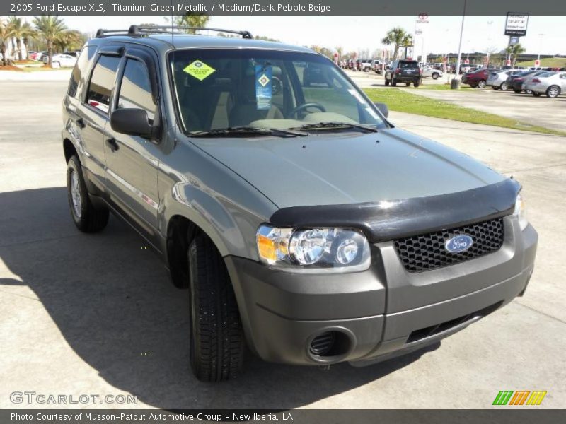 Titanium Green Metallic / Medium/Dark Pebble Beige 2005 Ford Escape XLS