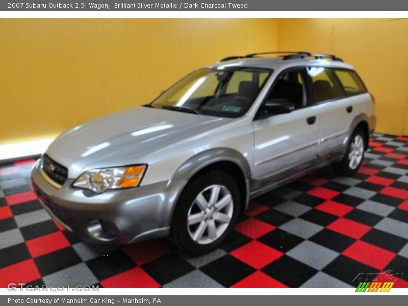 Brilliant Silver Metallic / Dark Charcoal Tweed 2007 Subaru Outback 2.5i Wagon