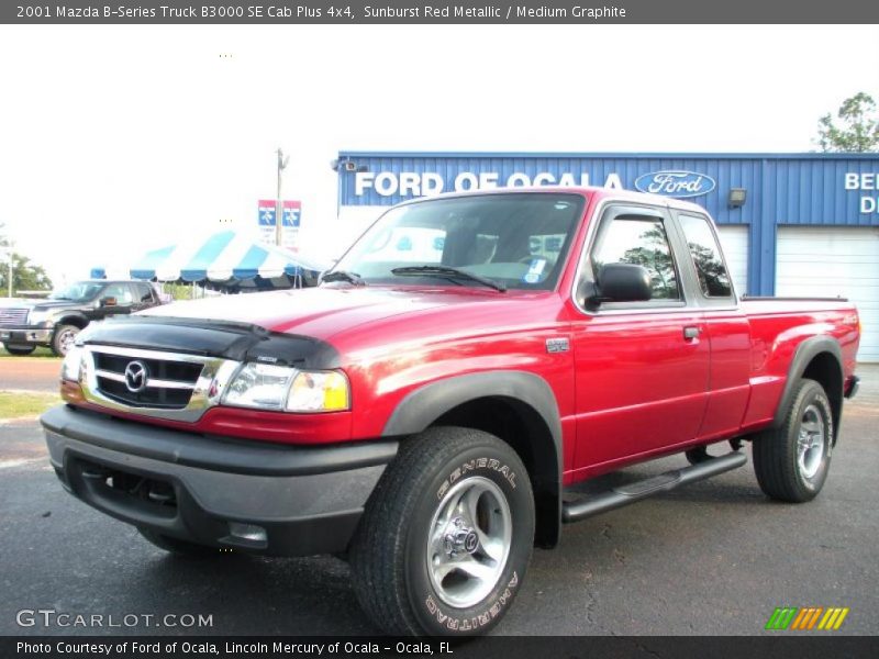 Sunburst Red Metallic / Medium Graphite 2001 Mazda B-Series Truck B3000 SE Cab Plus 4x4