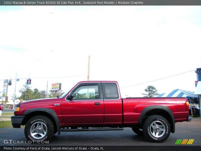 Sunburst Red Metallic / Medium Graphite 2001 Mazda B-Series Truck B3000 SE Cab Plus 4x4