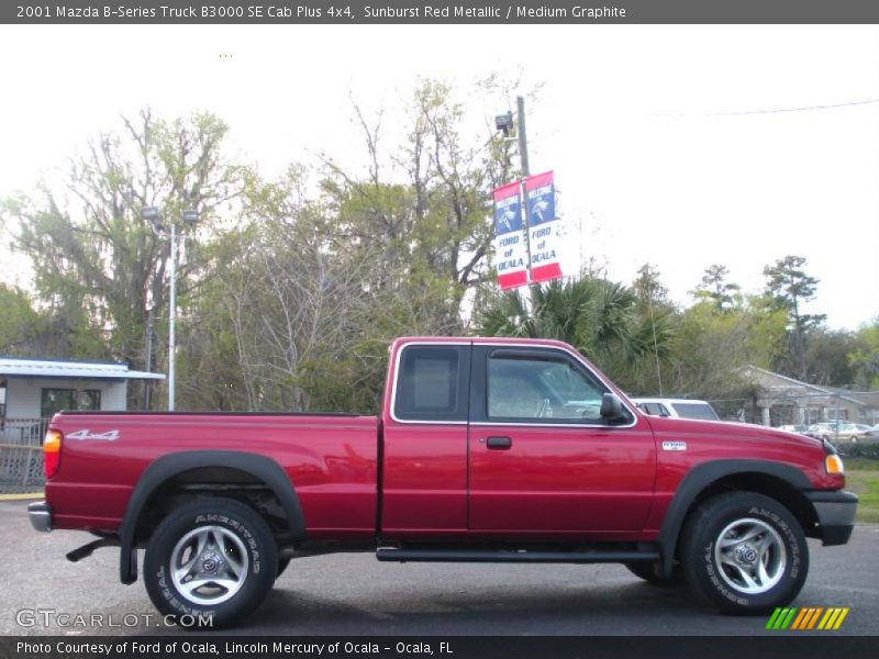 Sunburst Red Metallic / Medium Graphite 2001 Mazda B-Series Truck B3000 SE Cab Plus 4x4
