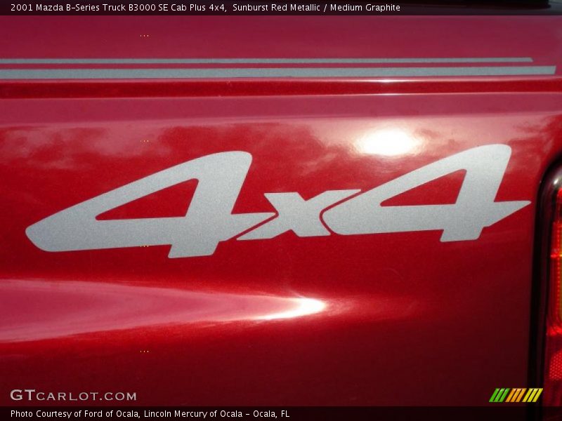 Sunburst Red Metallic / Medium Graphite 2001 Mazda B-Series Truck B3000 SE Cab Plus 4x4
