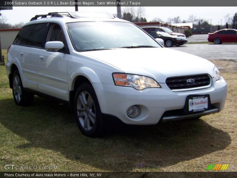 Satin White Pearl / Taupe 2006 Subaru Outback 3.0 R L.L.Bean Edition Wagon